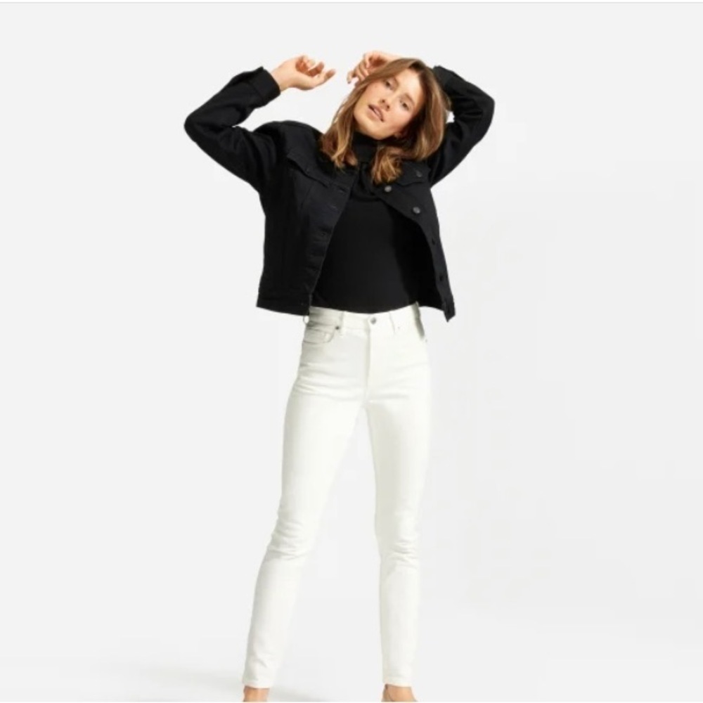 Everlane The High Rise Skinny Jean White Ankle Stretch Sz 29